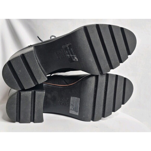 Naturalizer Varuna Black Leather Combat Lace Up Chunky Ankle Boots Women Sz 8.5 - Picture 7 of 8